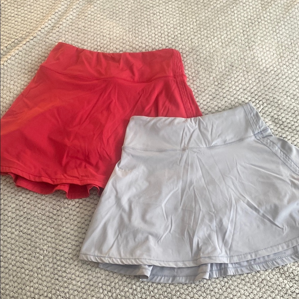 Women's Red and Gray Skorts